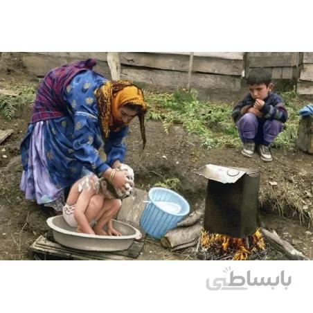 نخ و نقشه تابلو فرش ایرانی کد-35 حمام صحرایی