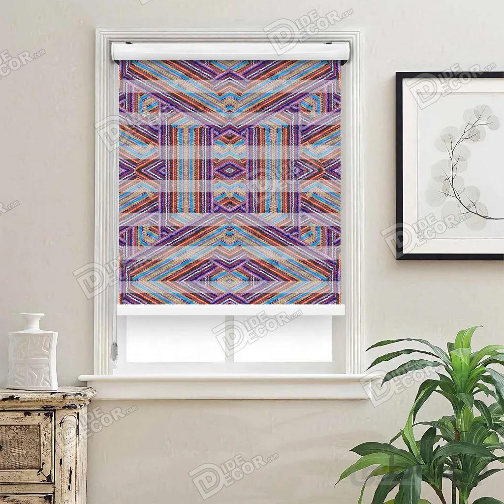 پرده زبرا چاپی دو رو طرح دار کد ZMP-527