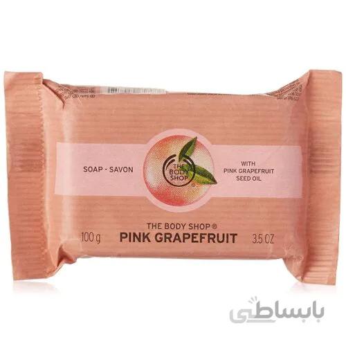 صابون گریپ فروت بادی شاپ ۱۰۰ گرم | پاکسازی و نرم کننده پوست ا The Body Shop Pink Grapefruit Soap 100g