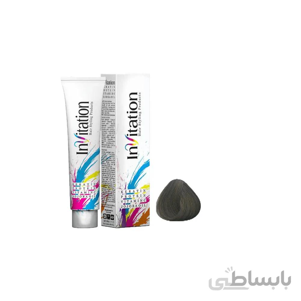 رنگ مو اینویتیشن شماره 7.2 حجم 120 میلی لیتر رنگ بلوند دودی متوسط
