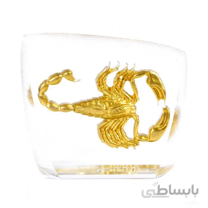 تندیس کریستال طلاکوب طرح ماه تولد آبان سایز بزرگ کد CS08B