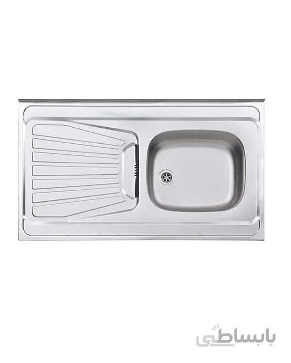 سینک ظرفشویی روکار استیل البرز ا طرح پلاس 165/50 Steel Alborz Single Bowl Sink