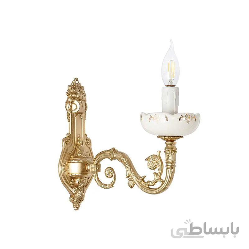 چراغ دیواری تک شعله چشمه نور مدل C2912/1W-WT