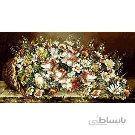 نخ و نقشه تابلو فرش گل کد 94