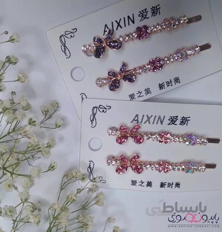 سنجاق سر پروانه ای نگین دار