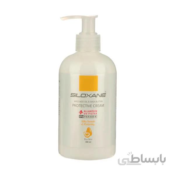 کرم پمپی مرطوب کننده پوست خشک سیلوکسان 300 میلی لیتر ا Siloxane protective Body Lotion With Avocado 300ml