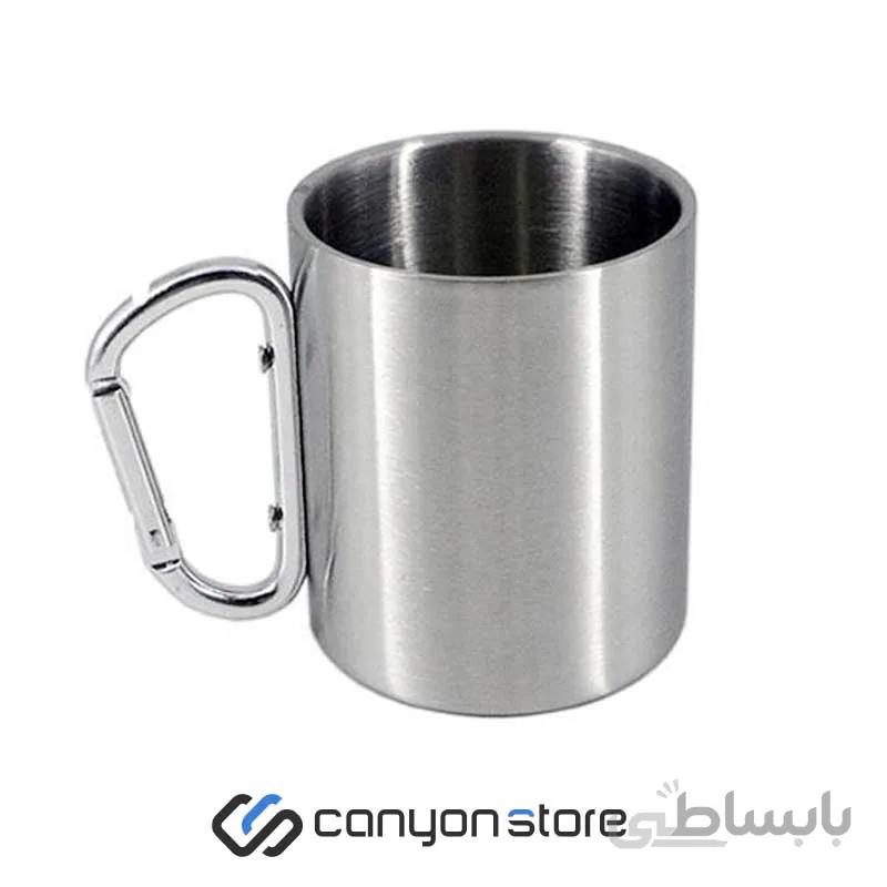 لیوان کارابین دار – Steel cup