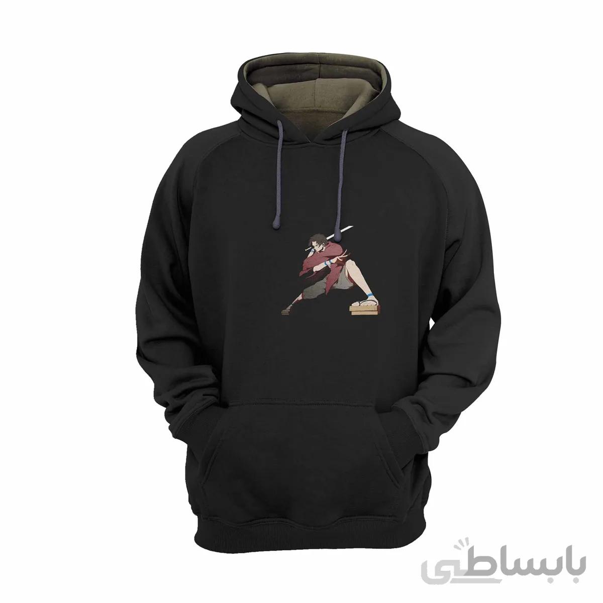 هودی مشکی طرح انیمه سامورایی چامپلو Samurai Champloo کد KCT10463