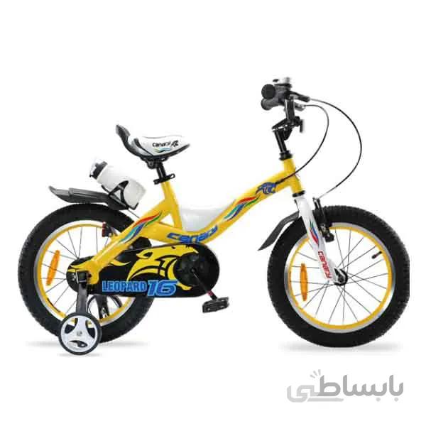 دوچرخه قناری سایز۱۶ آبی رنگ مدل Leopard
