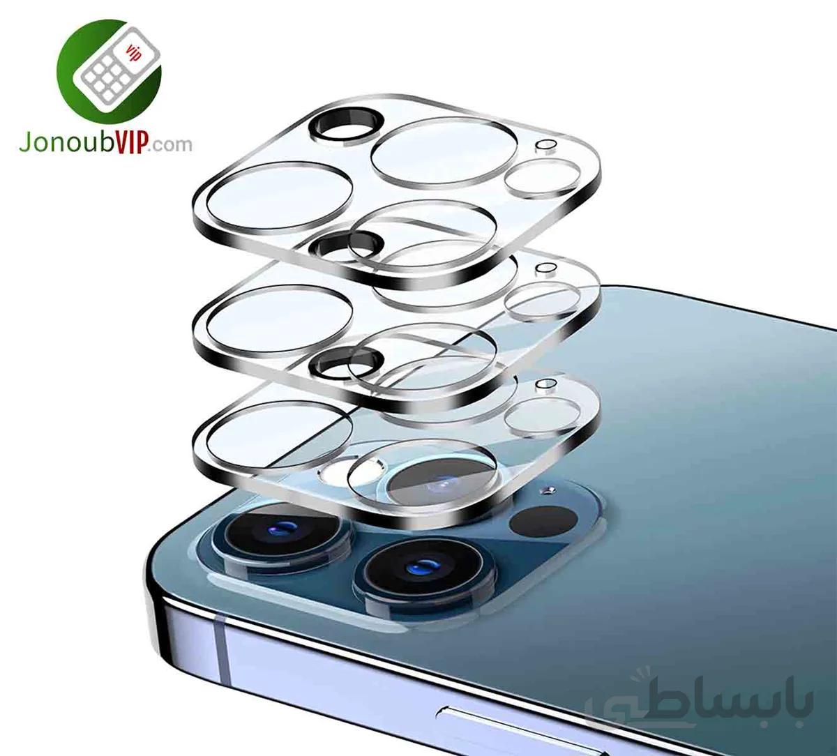 گلس دوربین آیفون12pro max جنس شیشه ای اورجینال