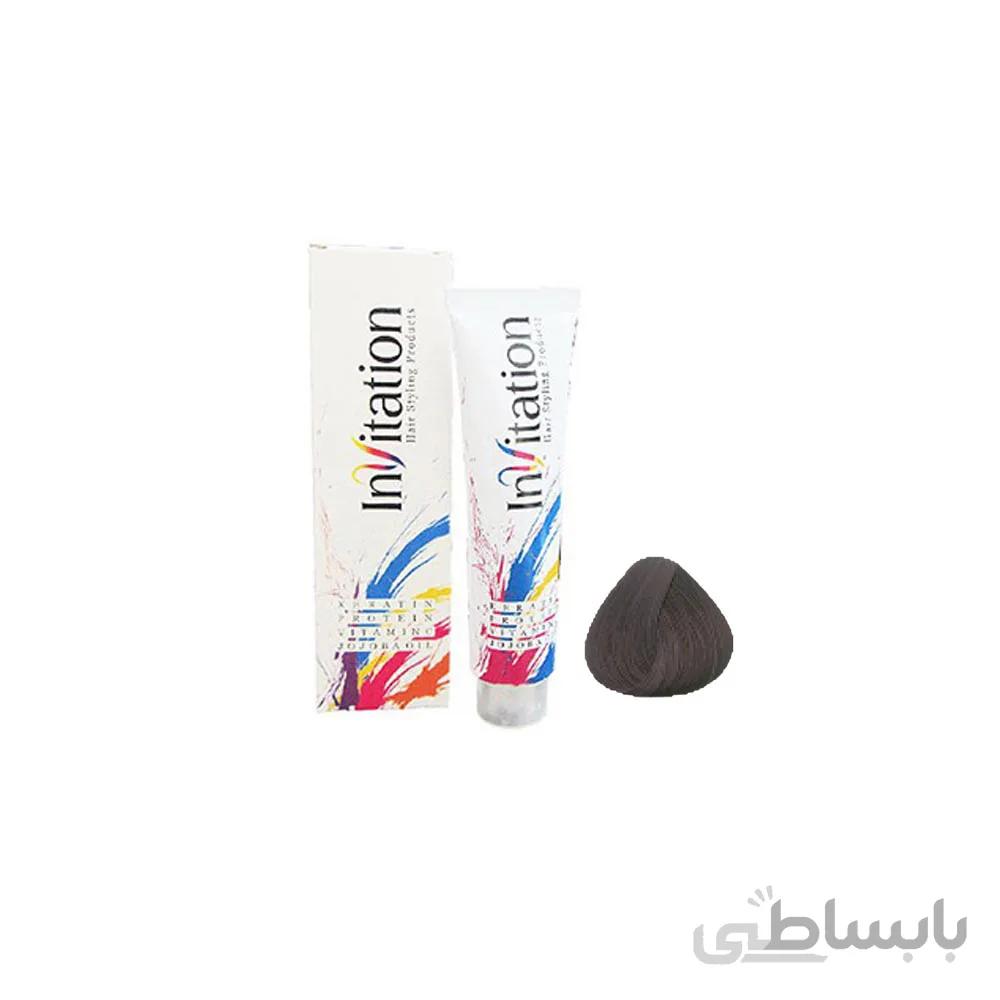 رنگ مو اینویتیشن شماره 4.1 حجم 120 میلی لیتر رنگ قهوه ای خاکستری