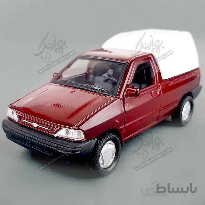 ماشین اسباب بازی فلزی پراید وانت (1512) قرمز کابین دار
