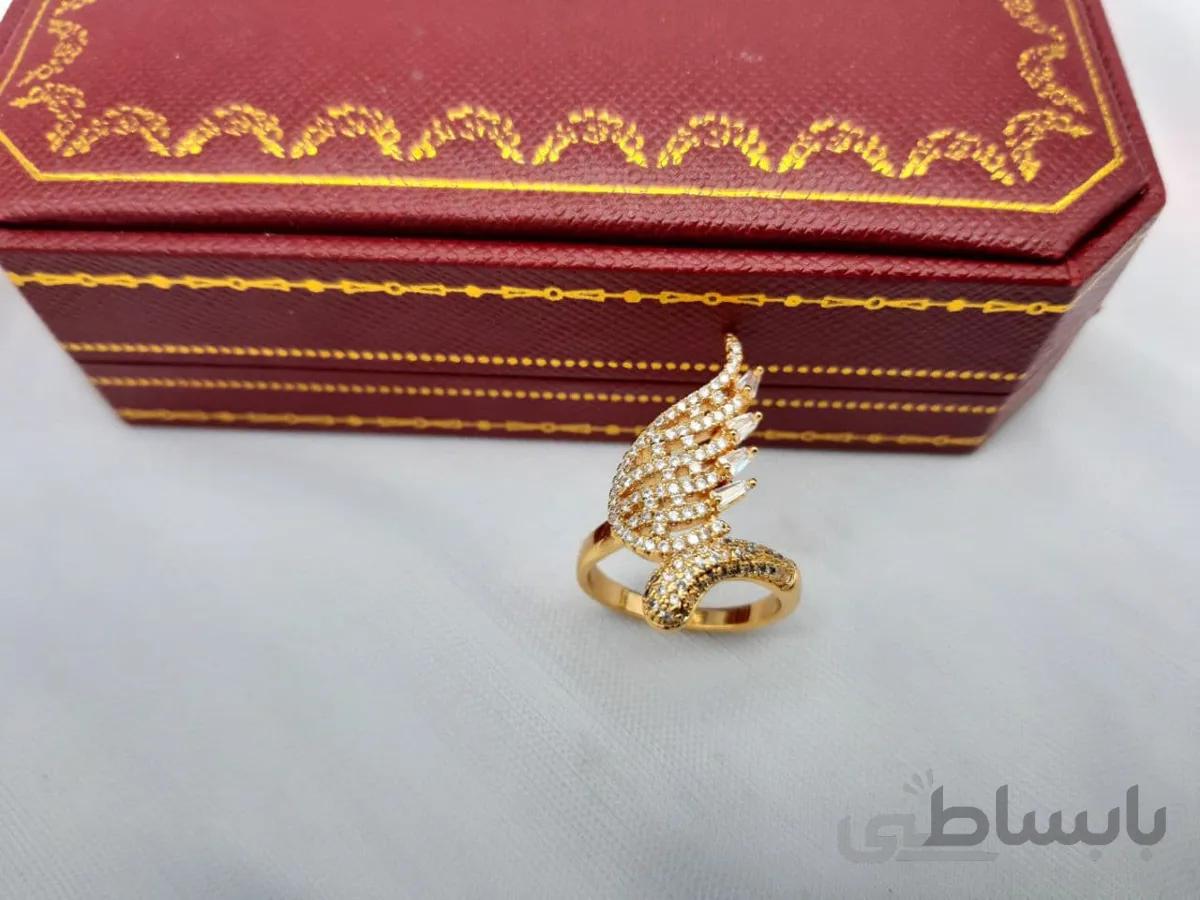 انگشتر طرح بال فرشته و مار