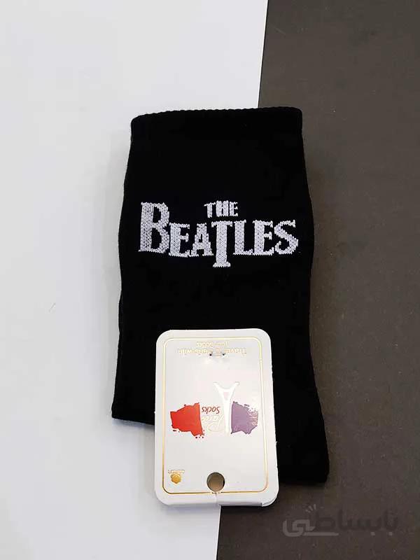 جوراب طرح بیتلز beatles مشکی