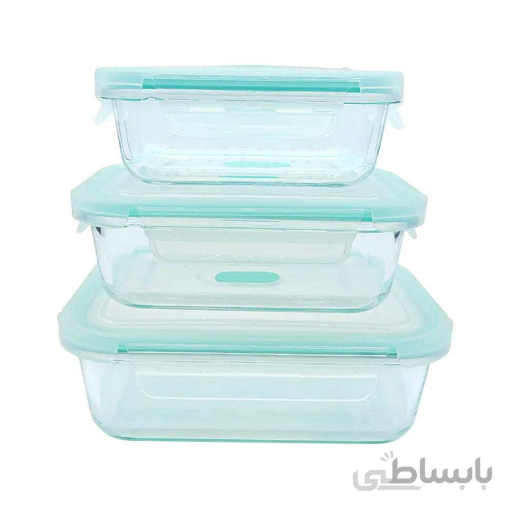 ظرف نگهدارنده پیرکس 3 تکه مستطیل سوپاپ دار والرین مدل 223WH