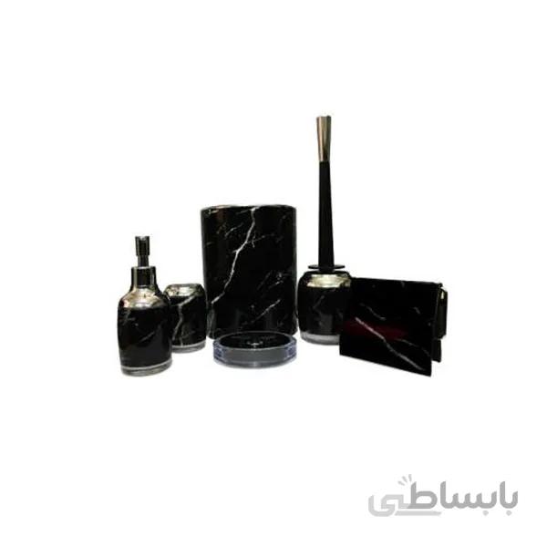 ست سرویس بهداشتی 2جداره رمانتیک طرح ماربل لیمون