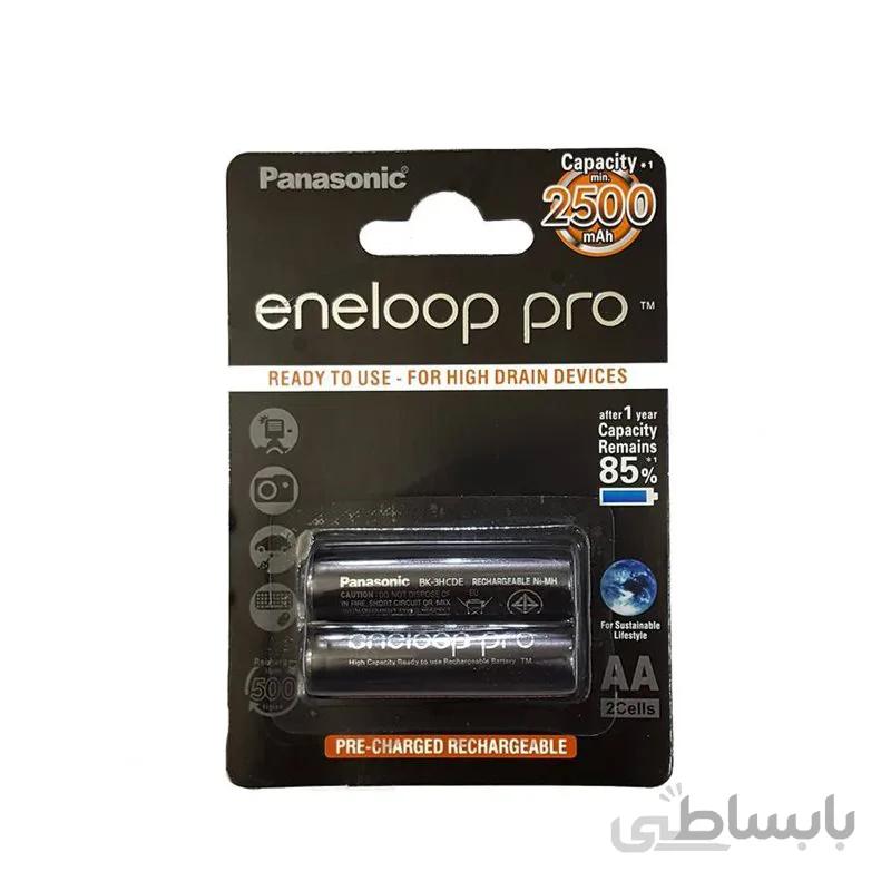 باتری قلمی قابل شارژ پاناسونیک مدل Eneloop Pro - بسته 2 عددی