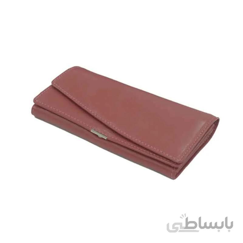 کیف پول زنانه چرم طبیعی آروین چرم کد AR-202