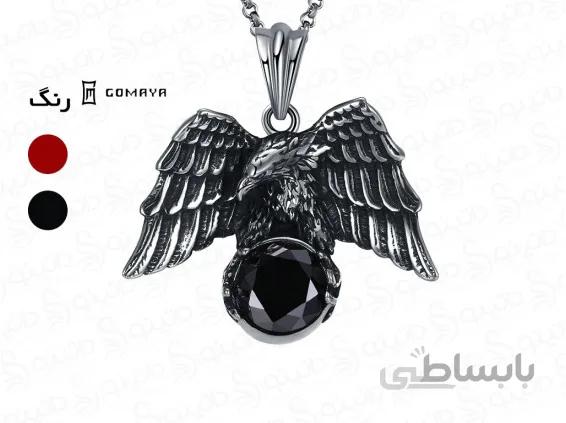 گردنبند مردانه عقاب محافظ سنگ جادو gomaya-n-7