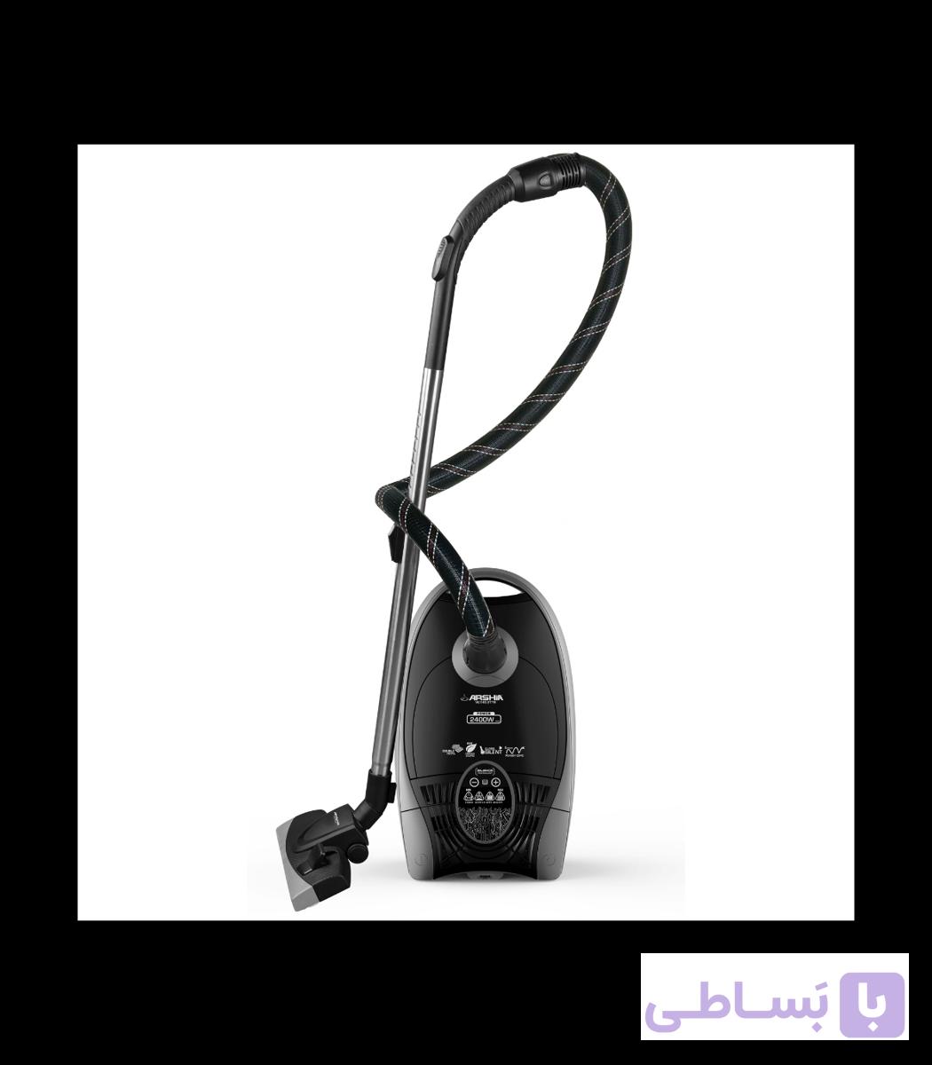 جاروبرقی عرشیا 2400W مشکی نقره ای(لمسی) مدل VC140-2776
