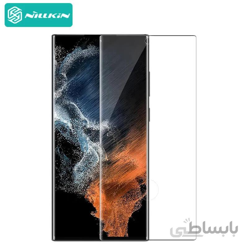 گلس تمام صفحه و دورچسب S22 ultra نیلکین Nillkin Amazing 3D CP+ Max