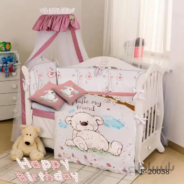 روتختی سه بعدی ساتن ابریشم ترک طرح عروسکی - کد F 20058