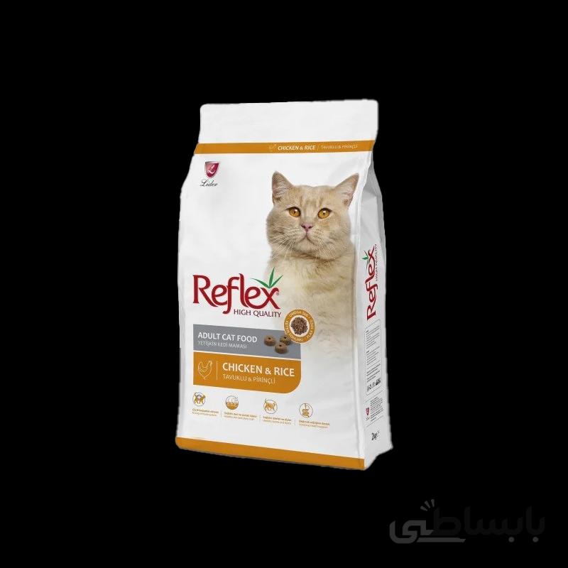 غذای خشک گربه بالغ رفلکس Reflex با طعم مرغ و برنج 15 کیلویی