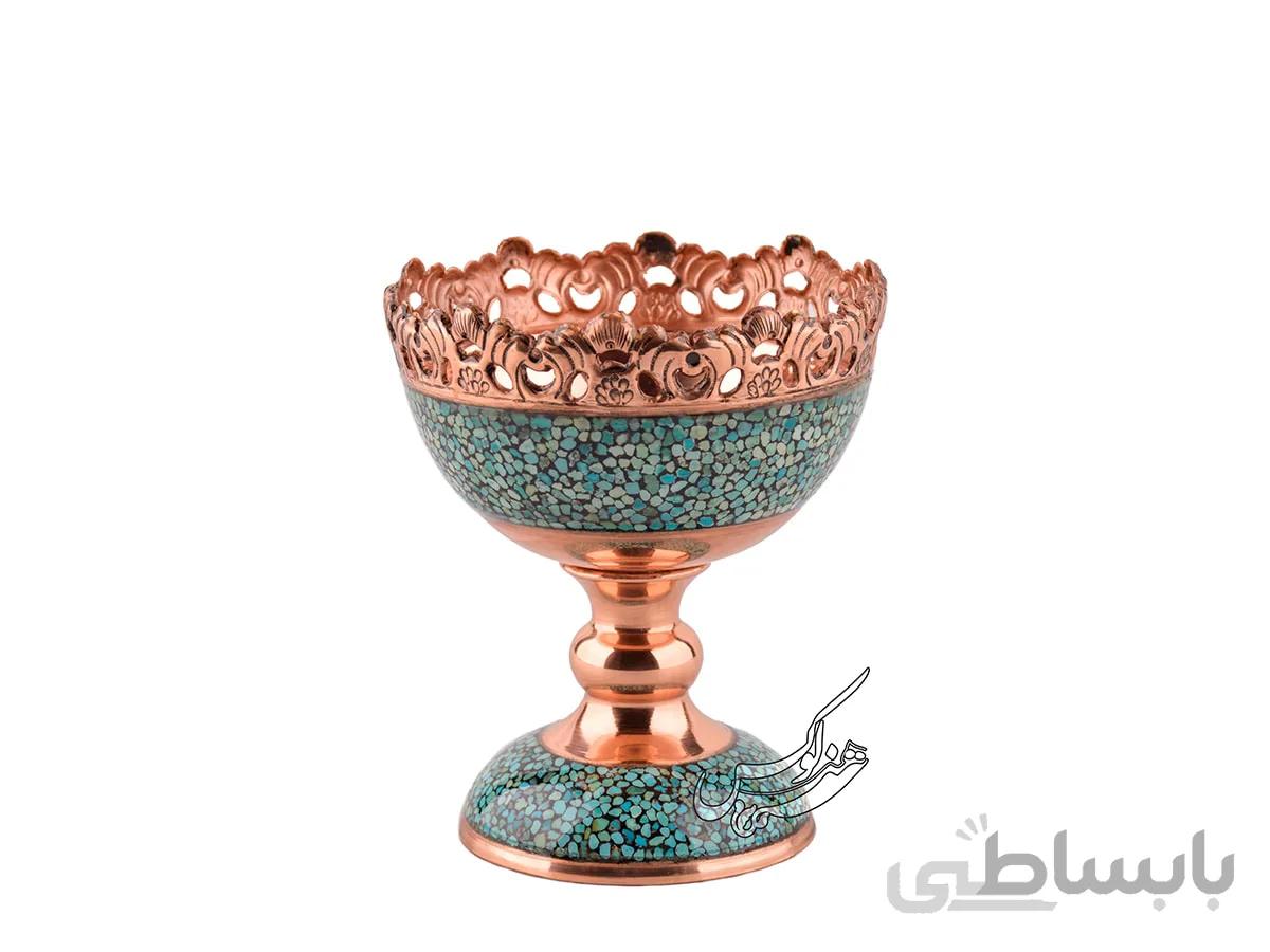 آجیل‌خوری فیروزه‌کوبی مسی سایز 11