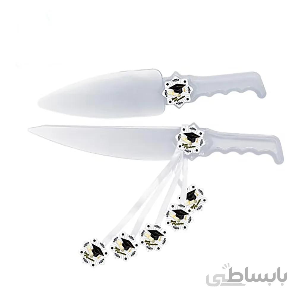 کارد و کفگیر کیک تم جشن فارغ التحصیلی مدل STBT500