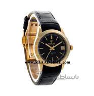 ساعت مچی ویولت زنانه کلاسیک گرد چرمی طلایی صفحه مشکی مدل 0462/2L