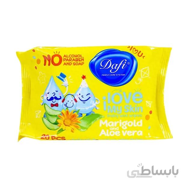 دستمال مرطوب نرم کننده کودک دافی
