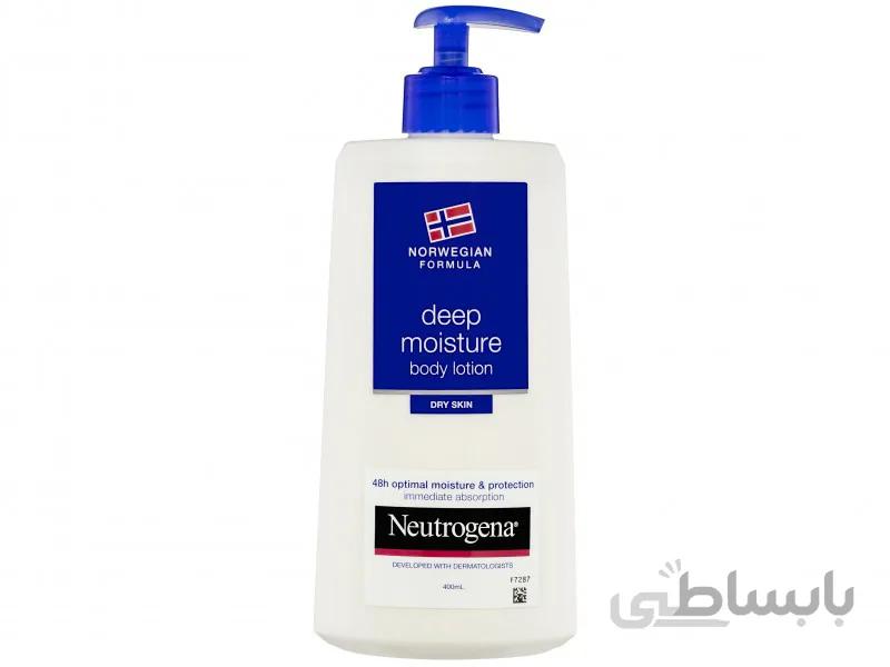 لوسین بدن نوتروژینا مدل مرطوب کننده عمیق deep moisture حجم 400 میل