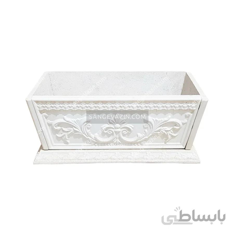 گلدان مکعب سنگ مصنوعی