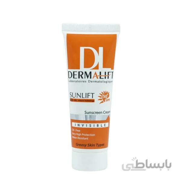 کرم ضد آفتاب غیر رنگی درمالیفت ⁺SPF50 حجم ۴۰ میلی لیتر