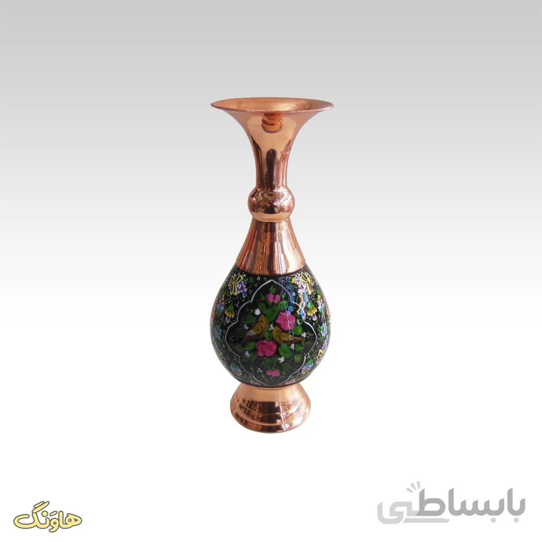 گلدان مسی مینا کاری J037