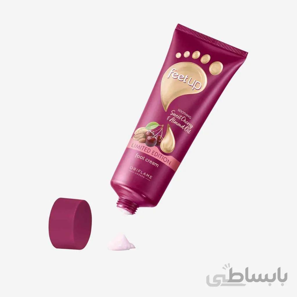 کرم پا تسکین دهنده روغن البالو و بادام 38473 ا Feet Up Soothing Sweet Cherry & Almond Oil Foot Cream 38473