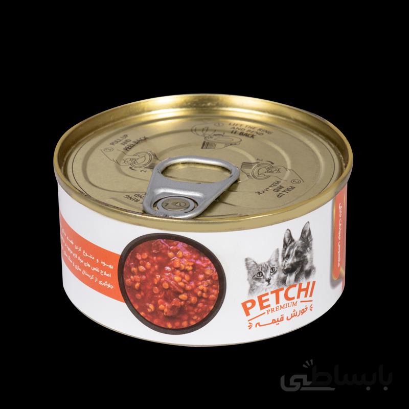 کنسرو غذای حیوانات پتچی مدل خورش قیمه وزن ۱۲۰ گرم