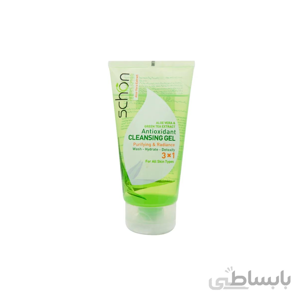 ژل شستشوی صورت شون با عصاره چای سبز و آلوئه ورا 150 میل ا Schon Face Cleansing Gel With Green Tea & Aloevera 150 ml کد 565386
