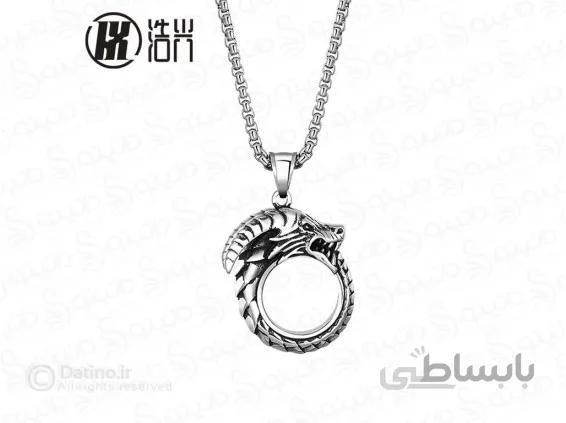گردنبند مردانه اژدهای اوروبروس وایکینگ 12301