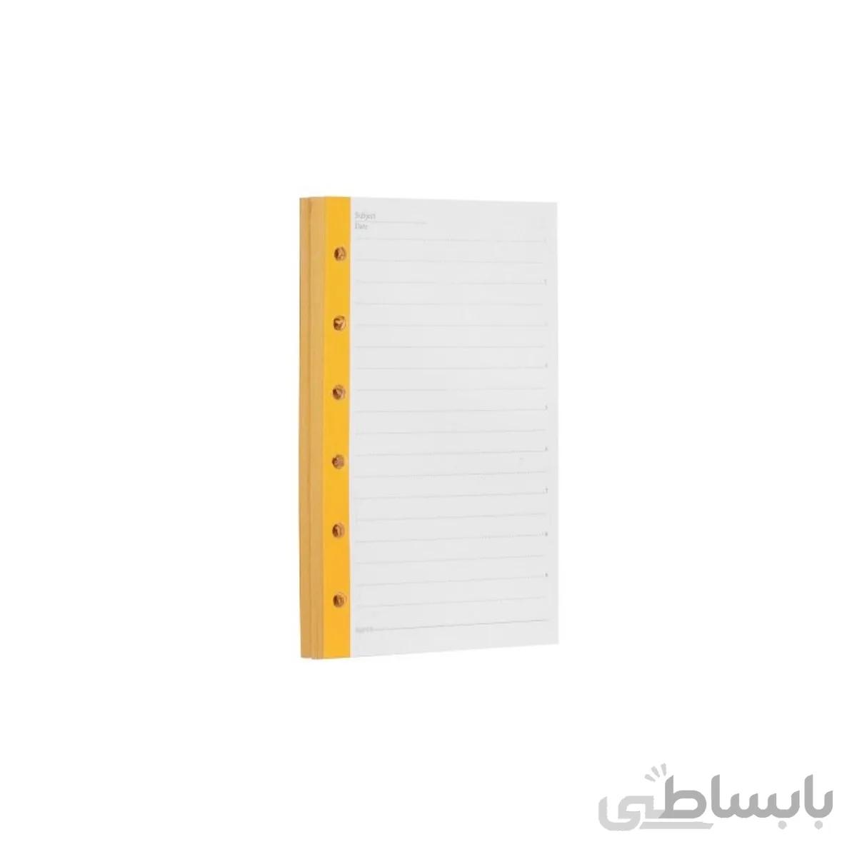 کاغذ دفتر یادداشت 6 سوراخ 120 برگ پاپکو بسته 12 عددی کد NB-638-SH