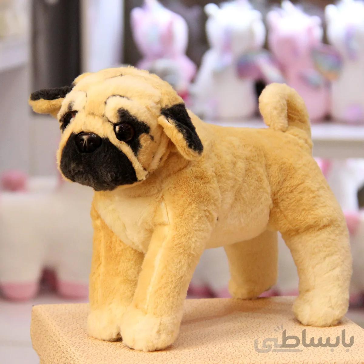 عروسک سگ پاگ طبیعی سایز 40 سانتیمتر