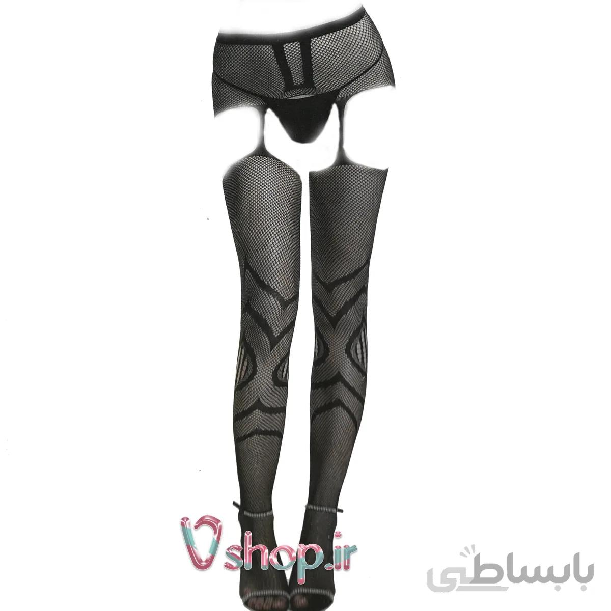 جوراب شلواری فاق باز طرح دار8721