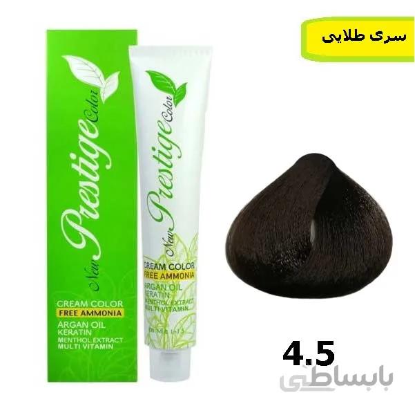 رنگ موی پرستیژ بدون آمونیاک سری طلایی شماره 4.5