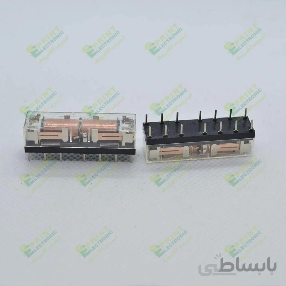 رله 24 ولت دوبل مخابراتی شیشه ای 14 پایه 3 آمپر Matsushita DS4M-DC24V