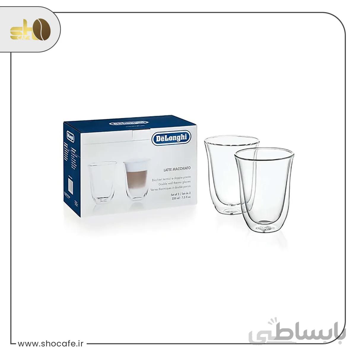 فنجان دوجداره دلونگی لته ماکیاتو ست 2 عددی