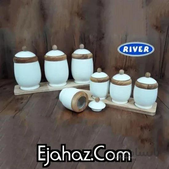 پاسماوری 7 پارچه حلقه چوبی سرامیک نیو