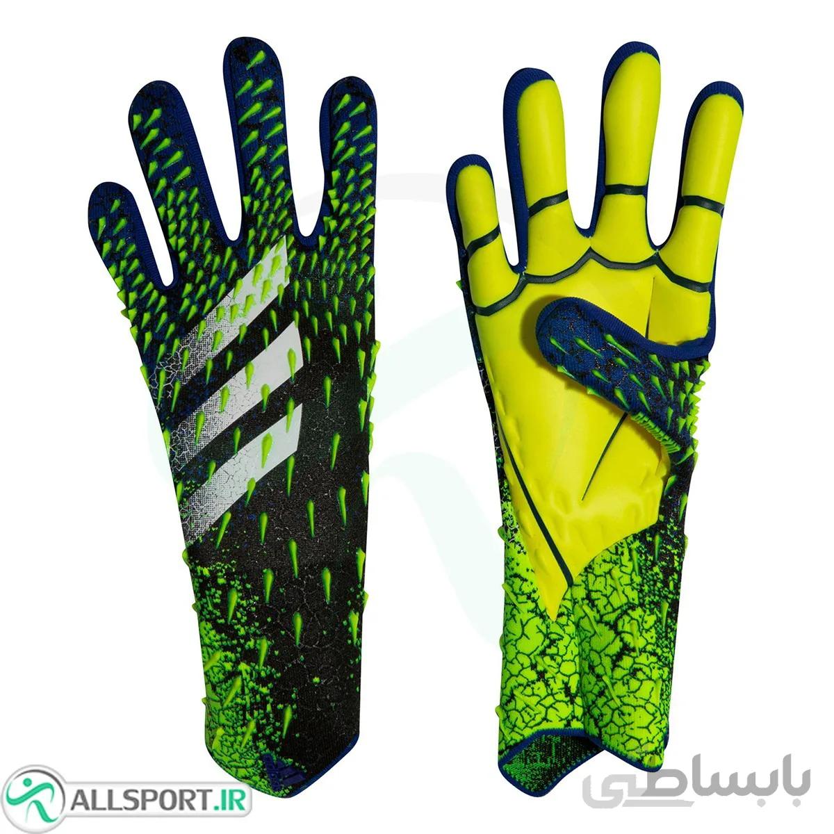 دستکش دروازه بانی ادیداس پردیتور Adidas Predator Pro Goalkeeper GK Gloves Blue Superlative GL4262