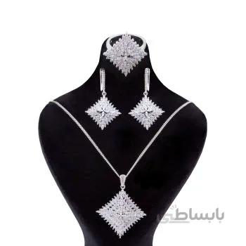 نیم ست نقره زنانه مدل فانتزی کد NTR_100