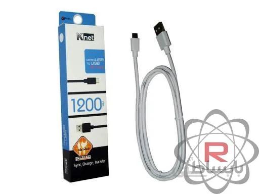 کابل میکرو یو اس بی فست شارژکی نت مدل K1200 طول 1.2 متر