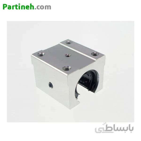 بلبرینگ خطی بلوکی شیار دار مدل SBR16UU قطر 16 میلیمتر ا SBR16UU Linear Guide Ball Bushing